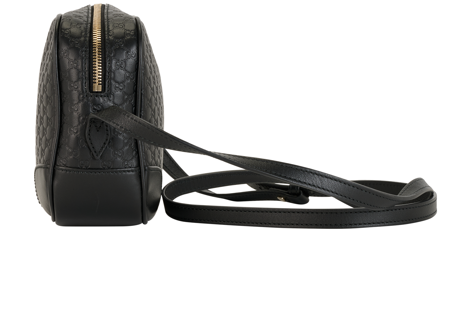 Guccissima Camera Bag, &pound;450, Handbags, Black, Leather, Bottom view